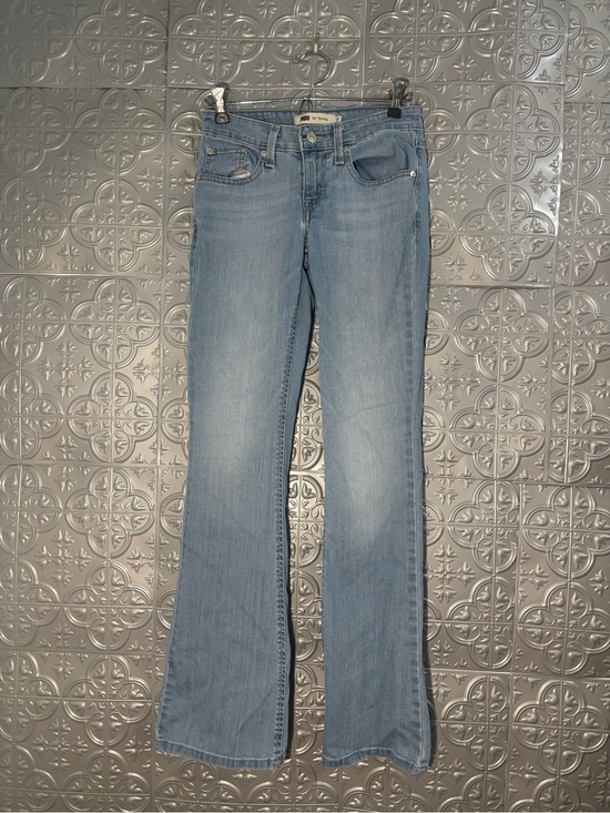 Levi's Denim - Levis 518 Jeans Women's 0M Blue light Wash Bootcut Superlow Flare Y2K Vintage